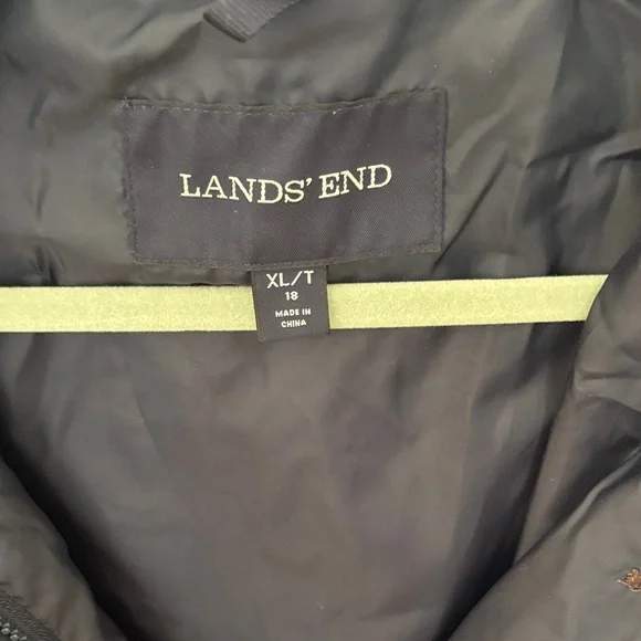 Lands' End Women's Deep Blue Trench Coat / Windbreaker - Picture 2 of 2